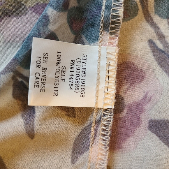 Davi and Dani Kimono Size Large Floral Flowy Boho Open Front - Picture 8 of 9